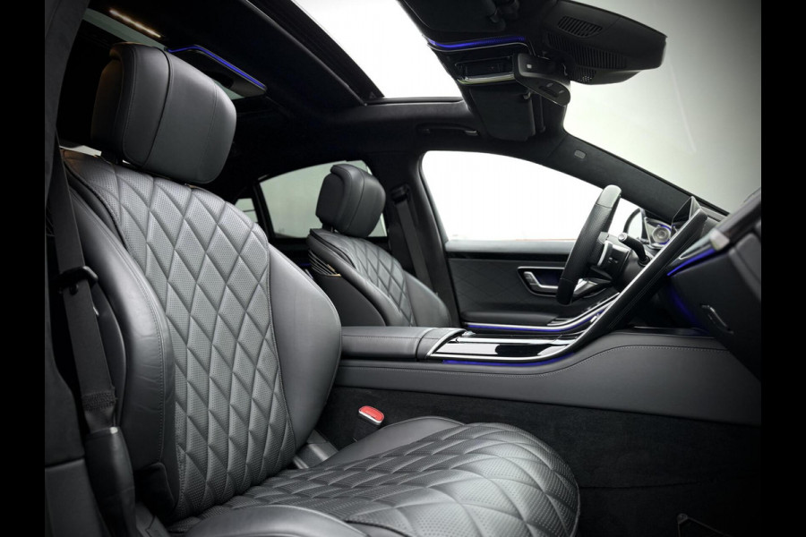 Mercedes-Benz S-Klasse 580 e AMG Panoramadak|4D Burmester®|Softclose|Head-Up|Achterasbesturing|Luxe leder|Stuur verw.|Stoel vent.