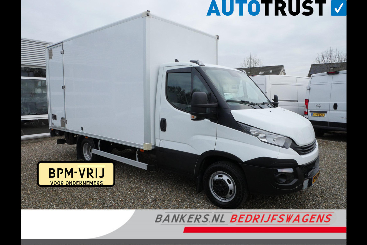 Iveco Daily 35C14 2.3 140PK, Airco, Dubbel lucht, Laadbak: L*B*H = 424*211*220 / Lading vastzetrail op 110 cm, Zijdeur rechtsachter, Laadklep Anteo 800 KG, Plateau van 160 cm, Met afstandsbediening en rolstops