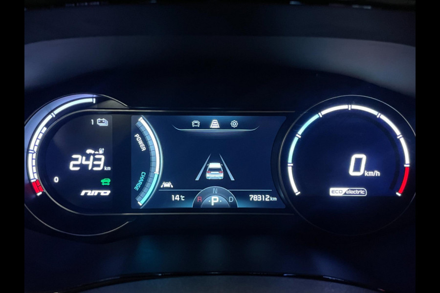 Kia e-Niro 64 kWh|100% SOH|NIEUWE LOGO|FACELIFT|3-FASE|TREKHAAK|1/2 LEDER|ACC|APPLE CARPLAY/ANDROID AUT|CAMERA|1e EIG|NL-AUTO|NAP|