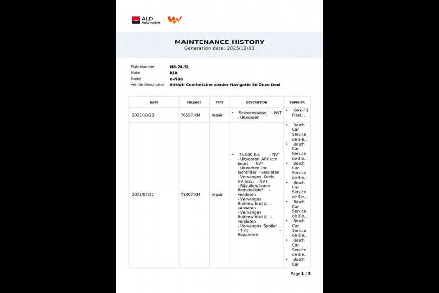 Kia e-Niro 64 kWh|100% SOH|NIEUWE LOGO|FACELIFT|3-FASE|TREKHAAK|1/2 LEDER|ACC|APPLE CARPLAY/ANDROID AUT|CAMERA|1e EIG|NL-AUTO|NAP|