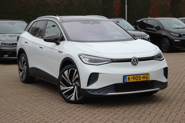 Volkswagen ID.4 First Max 77 kWh / SoH 91.2% / Full option! / Trekhaak / Panoramadak / Camera / Head-up / Keyless / 21'' / ACC / Dodehoek / Elektr. stoelen / Massage / Navigatie / Stuurverwarming