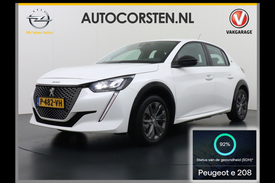 Peugeot e-208 EV 50kWh SOH 92% Navi Pdc Apple Carplay Android Auto Ecc Cruise Control Active Pack DAB+ Bluetooth Led Lmv Keyless Bluetooth Connected services 1e Eigenaar Origineel Nederlandse Auto