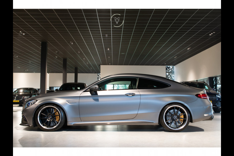 Mercedes-Benz C-Klasse AMG 63 S Coupé Ceramic|Matte lak|Aerodynamica|Full Carbon|Performance stoelen|Burmester|BTW