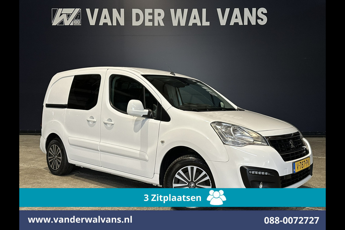 Peugeot Partner 1.6 BlueHDi L1H1 Euro6 Airco | 3-Zits | Navigatie | Apple Carplay | Cruisecontrol Parkeersensoren, zijdeur, bijrijdersbank