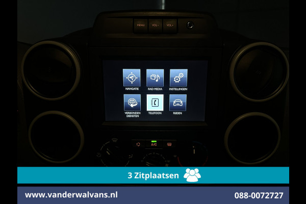 Peugeot Partner 1.6 BlueHDi L1H1 Euro6 Airco | 3-Zits | Navigatie | Apple Carplay | Cruisecontrol Parkeersensoren, zijdeur, bijrijdersbank