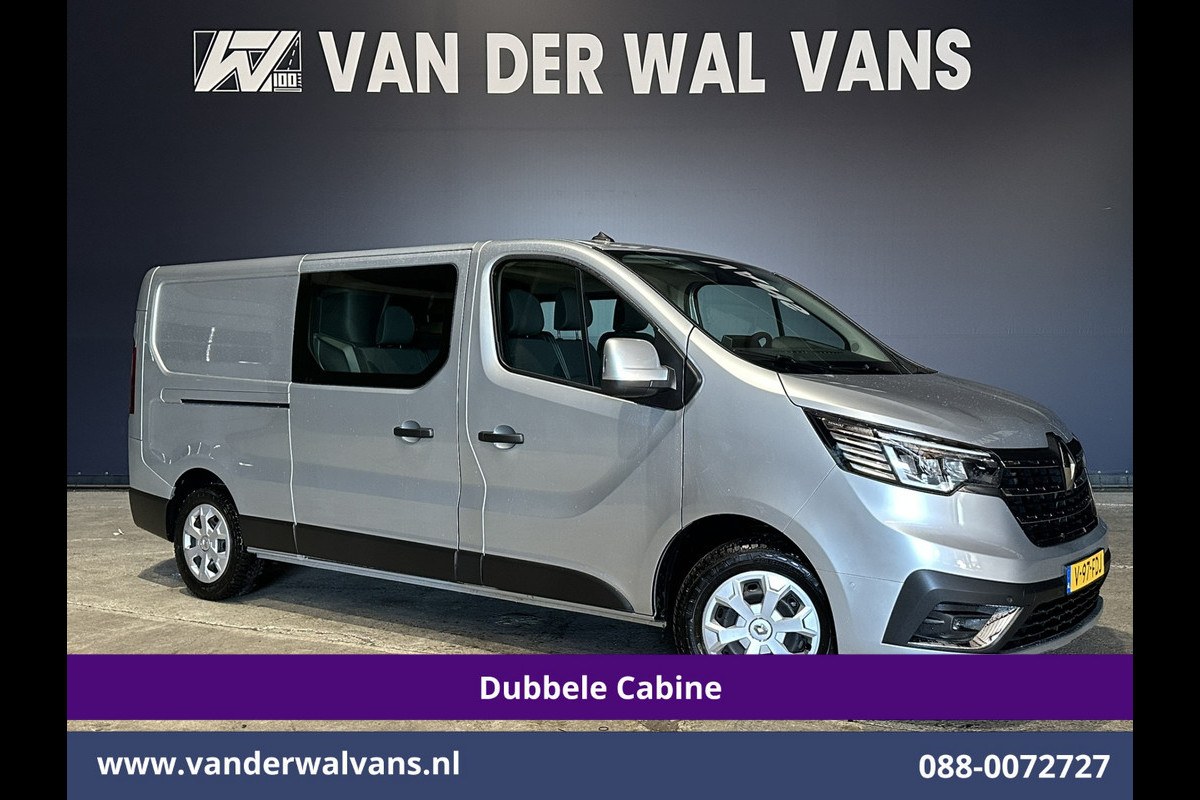Renault Trafic 2.0 BluedCi 131pk L2H1 Dubbele Cabine Fabrieksgarantie Euro6 Airco | 6-Zits | Navigatie | LED | Camera | Cruisecontrol 2500kg Trekhaak, Parkeersensoren