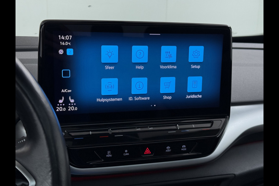 Volkswagen ID.4 Max 77kWh SOH 90% Warmtepomp Ergo Comfort Stoelen Trekhaak 360°Camera Panoramadak Adap.Cruise Navi Ecc Apple Carplay Android Aut Memory Stoel+Stuurverwarming Lmv 21" DAB Elek.Stoelen+Achterklep Voorruitverwarming Matrix Led Origineel Nederlandse Super Compleet! Auto Nieuwprijs  €57.932,-