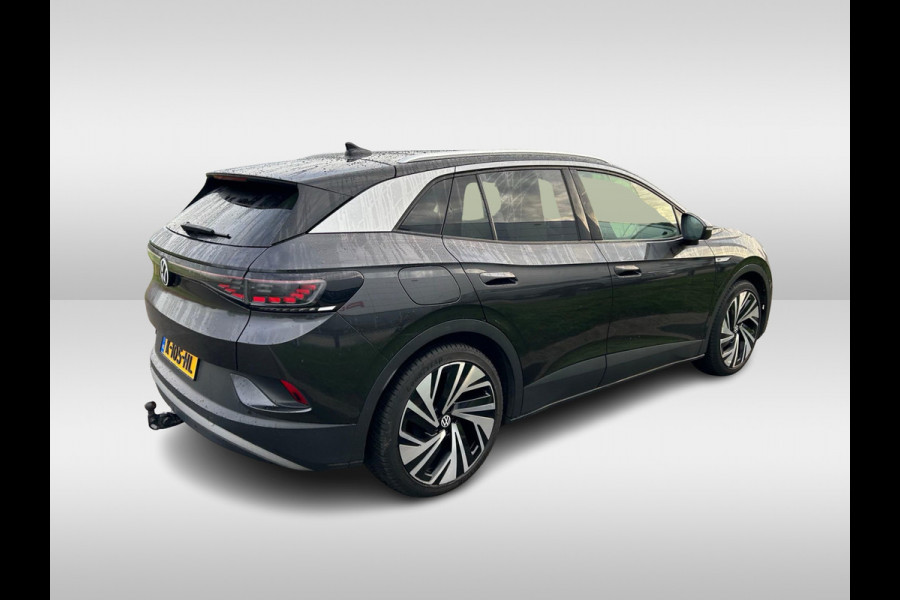 Volkswagen ID.4 First Max 77 kWh / SOH 90,4% / Full option! / Trekhaak / Panoramadak / Camera / Head-up / Keyless / 21'' / ACC / Dodehoek / Elektr. stoelen / Massage / Navigatie / Stuurverwarming