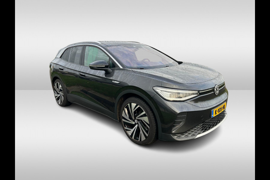 Volkswagen ID.4 First Max 77 kWh / SOH 90,4% / Full option! / Trekhaak / Panoramadak / Camera / Head-up / Keyless / 21'' / ACC / Dodehoek / Elektr. stoelen / Massage / Navigatie / Stuurverwarming