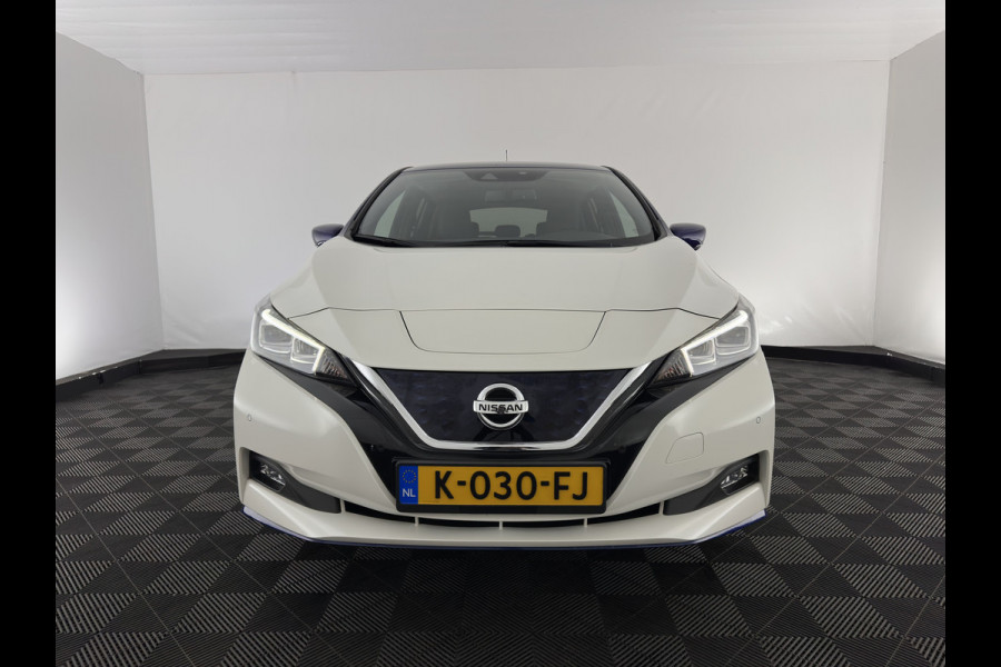 Nissan Leaf e+ Tekna 62 kWh {SOH-95%} (INCL-BTW) *Aut.*LEATHER-MICROFIBRE | FULL-LED | ADAPTIVE-CRUISE | BOSE-AUDIO | TOP-VIEW | DAB | KEYLESS | NAVI-FULLMAP | DAB | HEATED-COMFORTSEATS | BLIND-SPOT | PRIVACY-GLASS | 17''ALU*