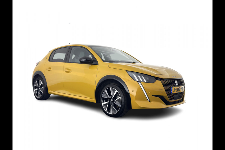 Peugeot e-208 EV GT 350 50 kWh [ 3-Fase ] {SOH-100%} (INCL-BTW) *PANO | FULL-LED | DIGI-COCKPIT | BLINDSPOT | CAMERA | LEATHER-ALCANTARA | AMBIENT-LIGHT | NAVI-FULLMAP | LANE-ASSIST | KEYLESS | DAB | CCS-FASTLOADER | HEATED-SPORTSEATS | 17"ALU*