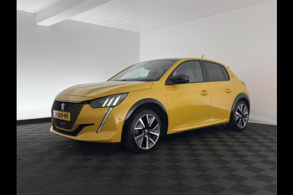 Peugeot e-208 EV GT 350 50 kWh [ 3-Fase ] {SOH-100%} (INCL-BTW) *PANO | FULL-LED | DIGI-COCKPIT | BLINDSPOT | CAMERA | LEATHER-ALCANTARA | AMBIENT-LIGHT | NAVI-FULLMAP | LANE-ASSIST | KEYLESS | DAB | CCS-FASTLOADER | HEATED-SPORTSEATS | 17"ALU*