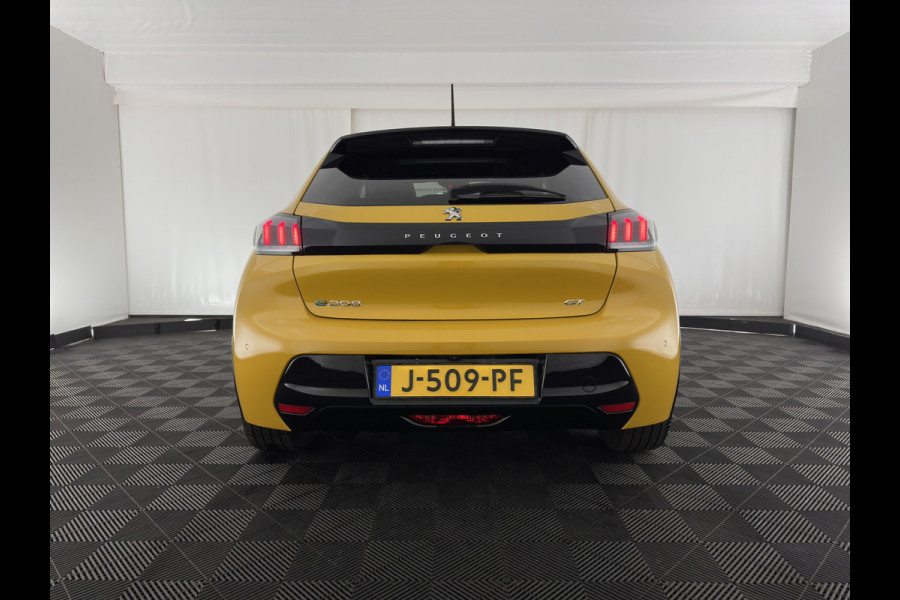 Peugeot e-208 EV GT 350 50 kWh [ 3-Fase ] {SOH-100%} (INCL-BTW) *PANO | FULL-LED | DIGI-COCKPIT | BLINDSPOT | CAMERA | LEATHER-ALCANTARA | AMBIENT-LIGHT | NAVI-FULLMAP | LANE-ASSIST | KEYLESS | DAB | CCS-FASTLOADER | HEATED-SPORTSEATS | 17"ALU*