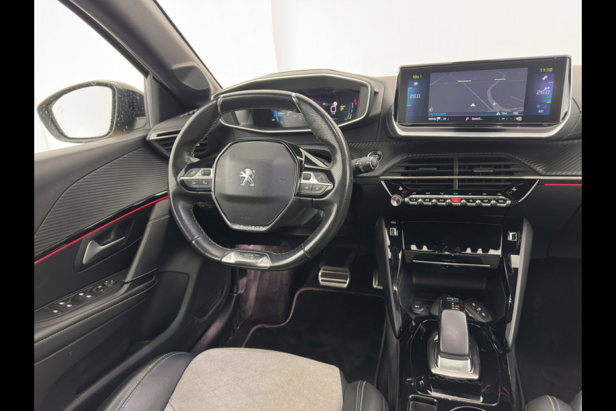 Peugeot e-208 EV GT 350 50 kWh [ 3-Fase ] {SOH-100%} (INCL-BTW) *PANO | FULL-LED | DIGI-COCKPIT | BLINDSPOT | CAMERA | LEATHER-ALCANTARA | AMBIENT-LIGHT | NAVI-FULLMAP | LANE-ASSIST | KEYLESS | DAB | CCS-FASTLOADER | HEATED-SPORTSEATS | 17"ALU*