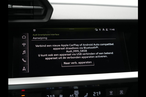 Audi A3 Sportback 40 TFSI e Advanced edition Plug In Hybrid 204pk PHEV | Trekhaak Afn. | Apple Carplay | Keyless | Sporstoelen Verwarmd | Virtual | Cruise Control | DAB | 17" L.M. |