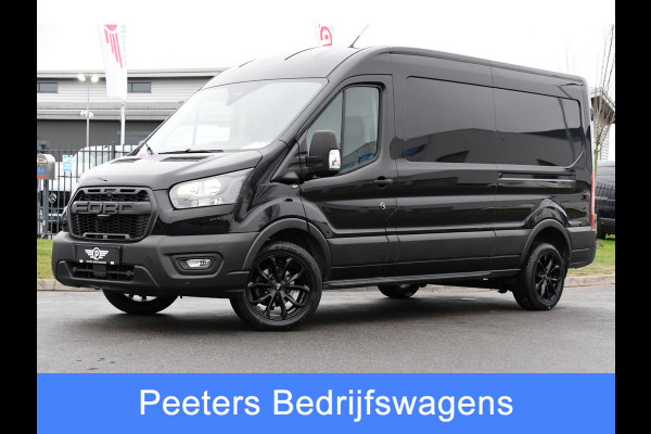 Ford Transit 350 2.0 TDCI L3H2 Black Edition GEEN BTW! 360 Camera, Adaptieve Cruise, Automaat, Sensoren, Stoelverwarming, Trekhaak, Uniek!