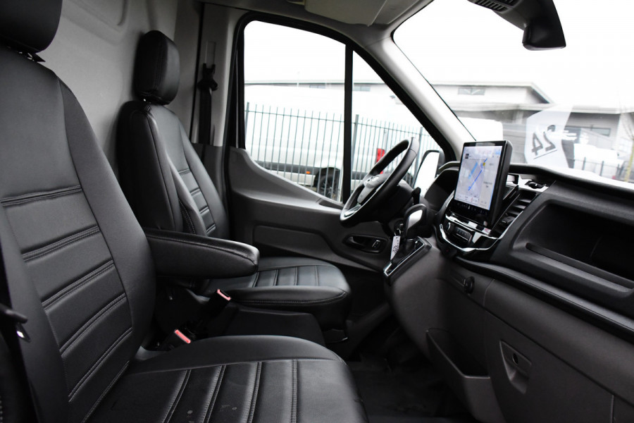 Ford Transit 350 2.0 TDCI L3H2 Black Edition GEEN BTW! 360 Camera, Adaptieve Cruise, Automaat, Sensoren, Stoelverwarming, Trekhaak, Uniek!