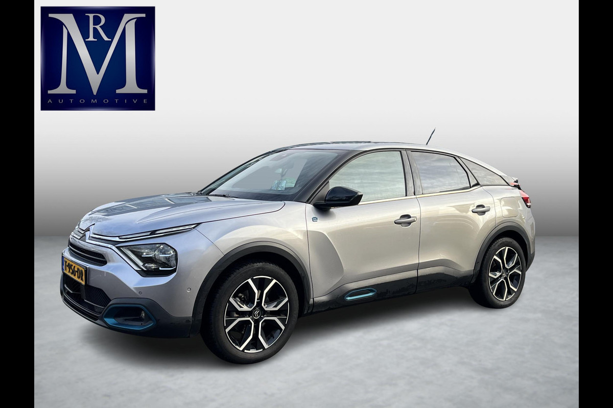 Citroën Ë-C4 Shine 50 kWh SOH 98% 3-FASE LADER | stuur + stoel verwarming | trekhaak | head-up display | Camera | keyles start & go | dodehoek | Rijklaar geleverd met 12 maanden BOVAG-garantie