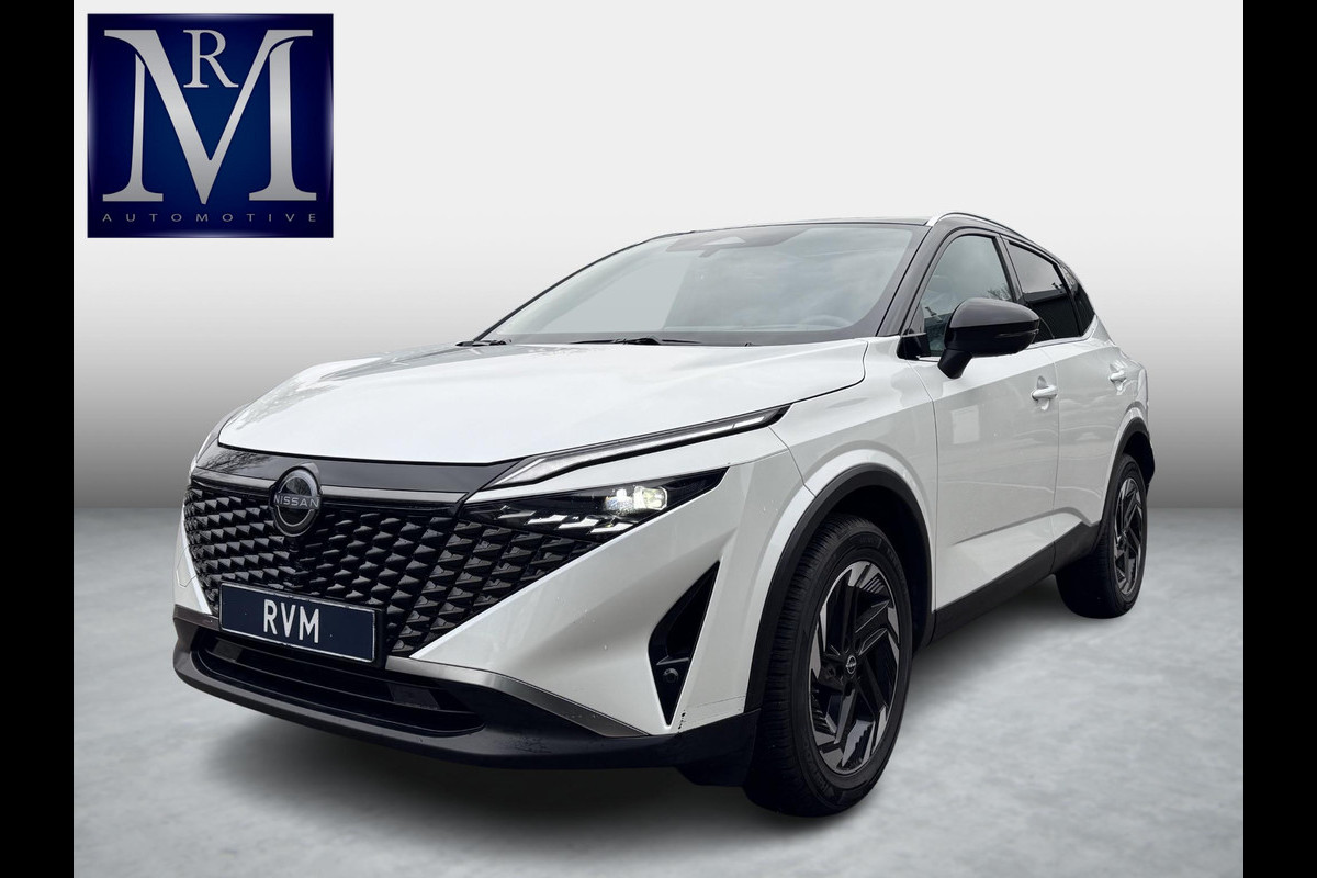 Nissan QASHQAI 1.3 MHEV Xtronic N-Connecta | FABRIEKSGARANTIE| PANO| VOORRUITVERWARMING| STOEL + STUUR VERWARMING| 360 CAMERA| DODE HOEK| HEAD-UP| ELEK. ACHTERKLEP