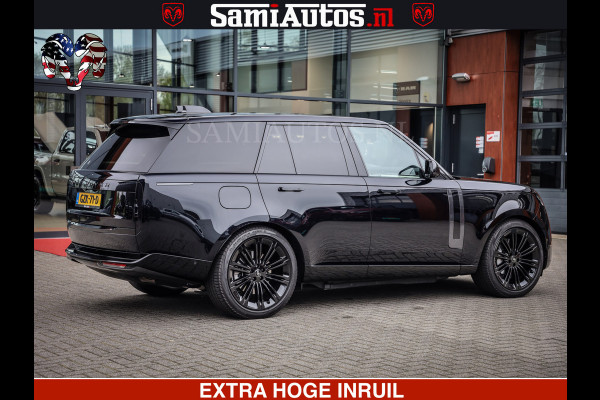 Land Rover Range Rover P550e | NIGHT | GARANTIE TOT 14-03-2029 | HEAD-UP | ACHTERAS BESTURING | SOFT CLOSE | PHEV | 23 INCH VELGEN | PANORAMADAK | STUURVERWARMING | STOEL KOELING | Fabrieksgarantie tot 14-03-2029 – Geniet van gemoedsrust met uitgebreide dekking tot deze datum. GZK-71-D