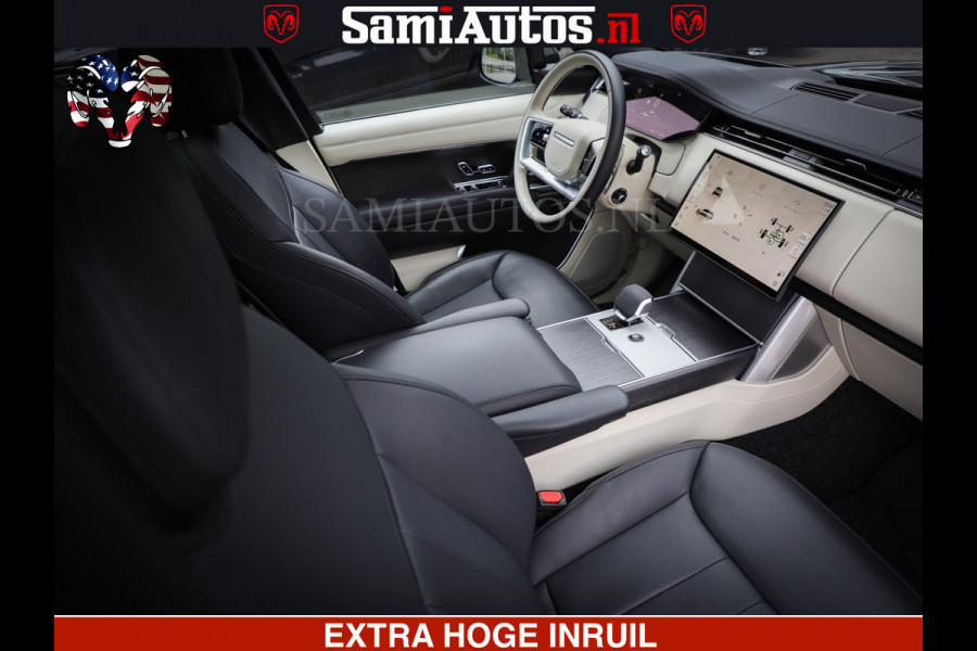 Land Rover Range Rover P550e | NIGHT | GARANTIE TOT 14-03-2029 | HEAD-UP | ACHTERAS BESTURING | SOFT CLOSE | PHEV | 23 INCH VELGEN | PANORAMADAK | STUURVERWARMING | STOEL KOELING | Fabrieksgarantie tot 14-03-2029 – Geniet van gemoedsrust met uitgebreide dekking tot deze datum. GZK-71-D