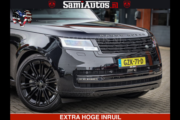 Land Rover Range Rover P550e | NIGHT | GARANTIE TOT 14-03-2029 | HEAD-UP | ACHTERAS BESTURING | SOFT CLOSE | PHEV | 23 INCH VELGEN | PANORAMADAK | STUURVERWARMING | STOEL KOELING | Fabrieksgarantie tot 14-03-2029 – Geniet van gemoedsrust met uitgebreide dekking tot deze datum. GZK-71-D