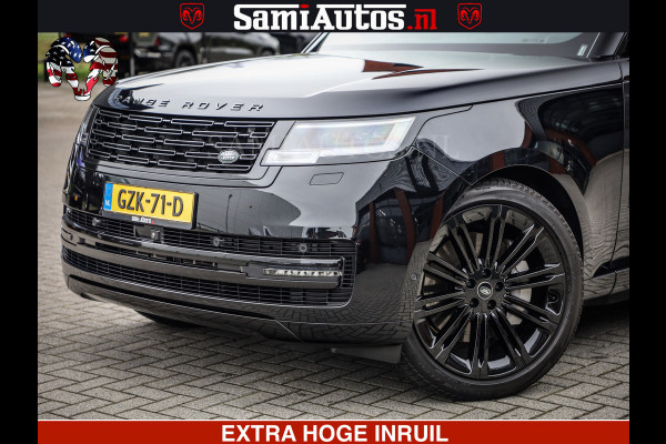 Land Rover Range Rover P550e | NIGHT | GARANTIE TOT 14-03-2029 | HEAD-UP | ACHTERAS BESTURING | SOFT CLOSE | PHEV | 23 INCH VELGEN | PANORAMADAK | STUURVERWARMING | STOEL KOELING | Fabrieksgarantie tot 14-03-2029 – Geniet van gemoedsrust met uitgebreide dekking tot deze datum. GZK-71-D