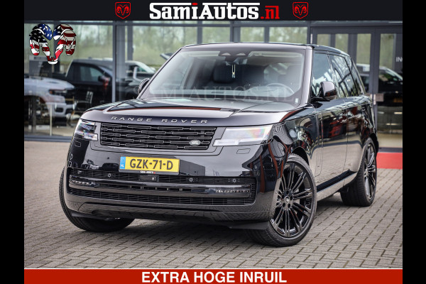 Land Rover Range Rover P550e | NIGHT | GARANTIE TOT 14-03-2029 | HEAD-UP | ACHTERAS BESTURING | SOFT CLOSE | PHEV | 23 INCH VELGEN | PANORAMADAK | STUURVERWARMING | STOEL KOELING | Fabrieksgarantie tot 14-03-2029 – Geniet van gemoedsrust met uitgebreide dekking tot deze datum. GZK-71-D