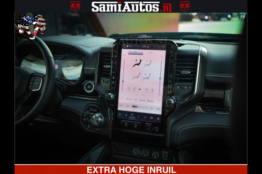 Dodge Ram 1500 Limited Night High Output 540HP 706Nm | Massage + Full Option | De Meest Luxe en Volle Pick-Up in zijn Klasse | Comfortabele Dubbele Cabine met Royale 5 Zitplaatsen | BPM vrij | Nu Leverbaar uit Voorraad | Voorraad Nr 2326 - 5169