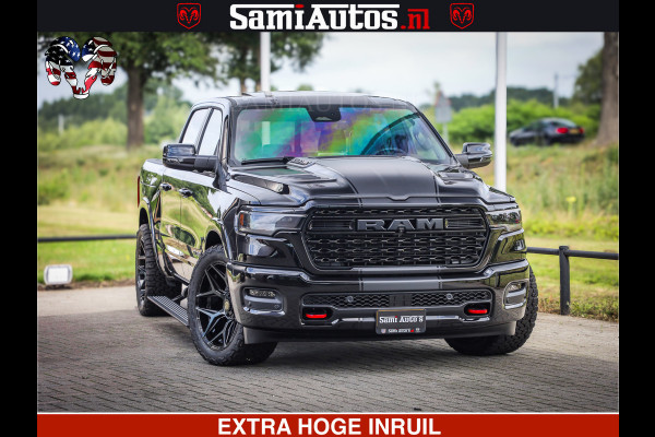 Dodge Ram 1500 Limited Night High Output 540HP 706Nm | Massage + Full Option | De Meest Luxe en Volle Pick-Up in zijn Klasse | Comfortabele Dubbele Cabine met Royale 5 Zitplaatsen | BPM vrij | Nu Leverbaar uit Voorraad | Voorraad Nr 2326 - 5169