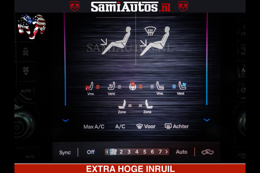 Dodge Ram 1500 Limited Night High Output 540HP 706Nm | Massage + Full Option | De Meest Luxe en Volle Pick-Up in zijn Klasse | Comfortabele Dubbele Cabine met Royale 5 Zitplaatsen | BPM vrij | Nu Leverbaar uit Voorraad | Voorraad Nr 2326 - 5169