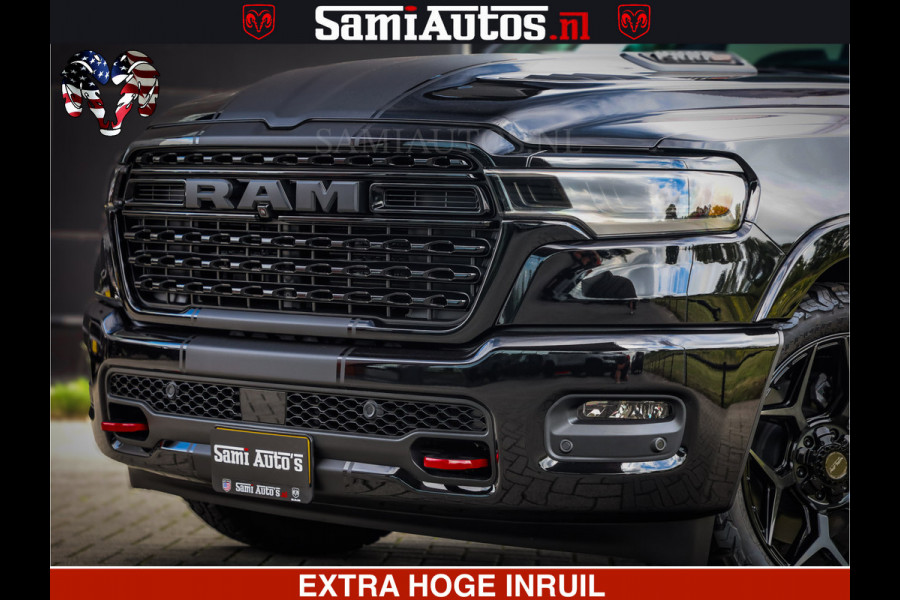 Dodge Ram 1500 Limited Night High Output 540HP 706Nm | Massage + Full Option | De Meest Luxe en Volle Pick-Up in zijn Klasse | Comfortabele Dubbele Cabine met Royale 5 Zitplaatsen | BPM vrij | Nu Leverbaar uit Voorraad | Voorraad Nr 2326 - 5169