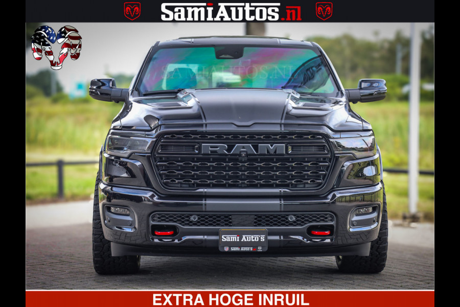 Dodge Ram 1500 Limited Night High Output 540HP 706Nm | Massage + Full Option | De Meest Luxe en Volle Pick-Up in zijn Klasse | Comfortabele Dubbele Cabine met Royale 5 Zitplaatsen | BPM vrij | Nu Leverbaar uit Voorraad | Voorraad Nr 2326 - 5169