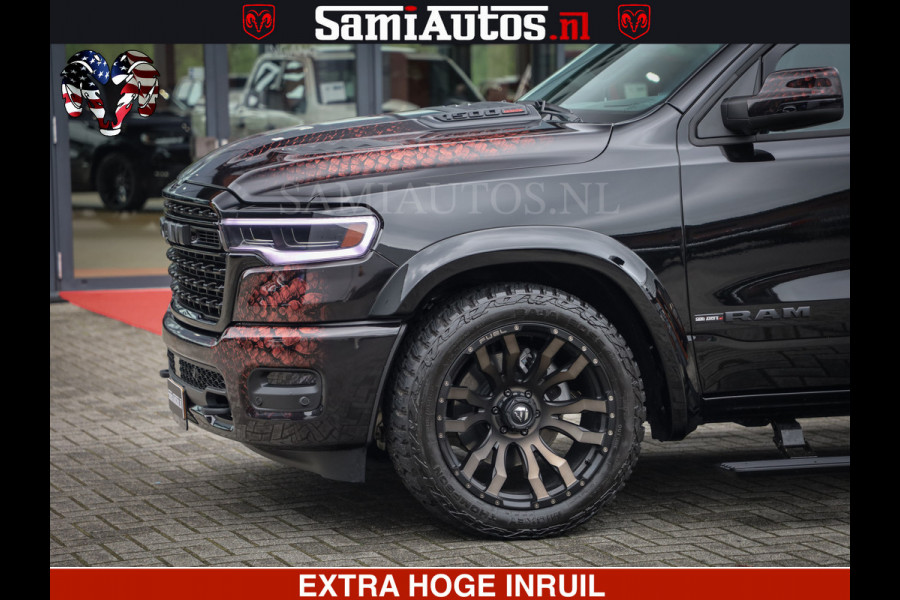Dodge Ram COBRA EDITION | 1500 Limited Night High Output 540HP 706Nm | Massage + Full Option | De Meest Luxe en Volle Pick-Up in zijn Klas Comfortabele Dubbele Cabine met Royale 5 Zitplaatsen | BPM vrij | Nu Leverbaar uit Voorraad | Voorraad Nr 2292 - 5178 | Cobra package is meerprijs |