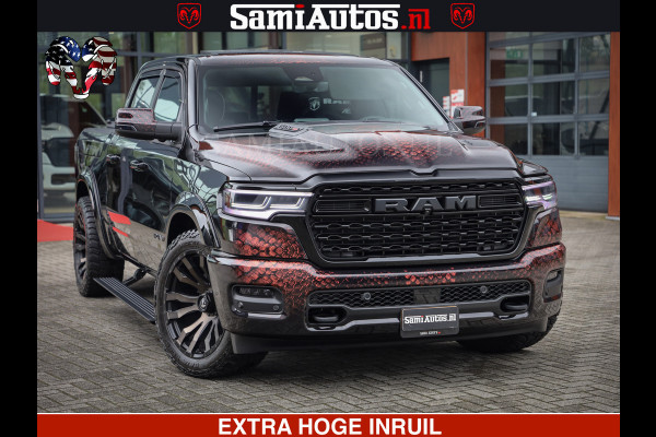 Dodge Ram COBRA EDITION | 1500 Limited Night High Output 540HP 706Nm | Massage + Full Option | De Meest Luxe en Volle Pick-Up in zijn Klas Comfortabele Dubbele Cabine met Royale 5 Zitplaatsen | BPM vrij | Nu Leverbaar uit Voorraad | Voorraad Nr 2292 - 5178 | Cobra package is meerprijs |