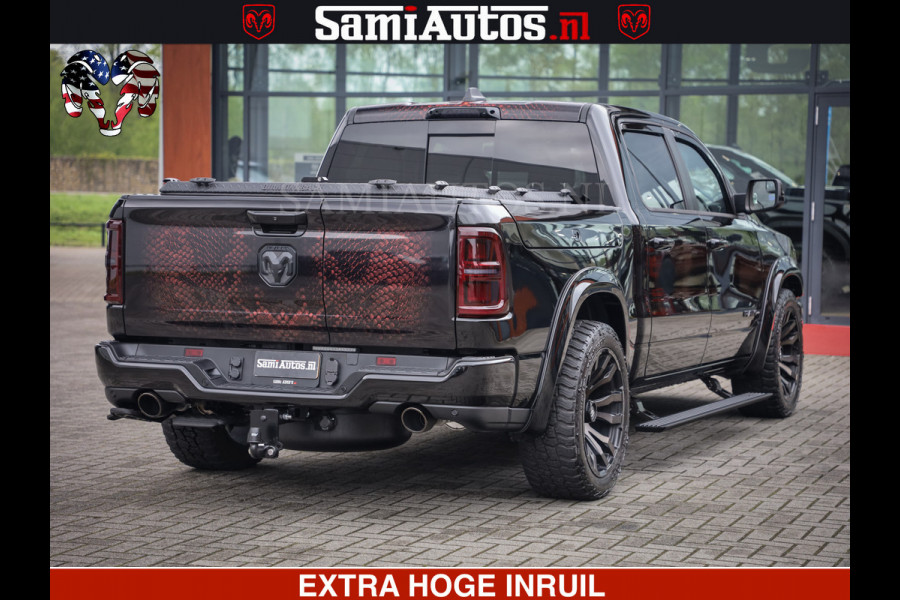 Dodge Ram COBRA EDITION | 1500 Limited Night High Output 540HP 706Nm | Massage + Full Option | De Meest Luxe en Volle Pick-Up in zijn Klas Comfortabele Dubbele Cabine met Royale 5 Zitplaatsen | BPM vrij | Nu Leverbaar uit Voorraad | Voorraad Nr 2292 - 5178 | Cobra package is meerprijs |