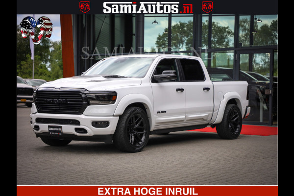Dodge Ram 1500 Laramie Sport | V8 5,7 402 HP | Krachtige Hemi | Panorama Dak | 12' Scherm | Comfortabele Dubbele Cabine met Royale 5 Zitplaatsen | BPM vrij | Nu Leverbaar uit Voorraad | Voorraad Nr 2526-41272