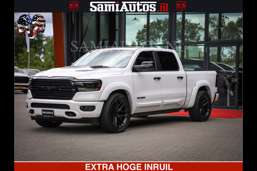 Dodge Ram 1500 Laramie Sport | V8 5,7 402 HP | Krachtige Hemi | Panorama Dak | 12' Scherm | Comfortabele Dubbele Cabine met Royale 5 Zitplaatsen | BPM vrij | Nu Leverbaar uit Voorraad | Voorraad Nr 2527-641273