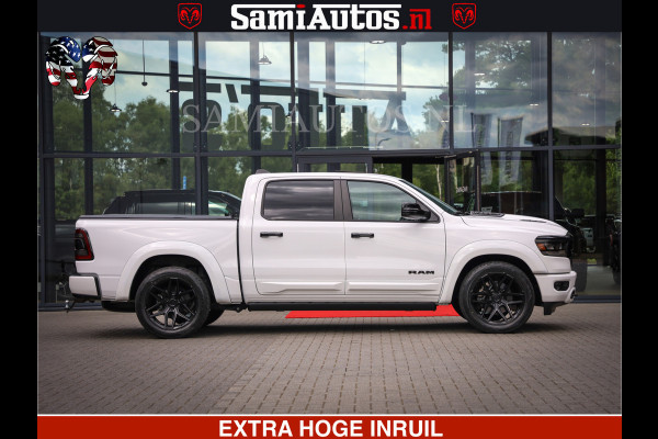 Dodge Ram 1500 Laramie Sport | V8 5,7 402 HP | Krachtige Hemi | Panorama Dak | 12' Scherm | Comfortabele Dubbele Cabine met Royale 5 Zitplaatsen | BPM vrij | Nu Leverbaar uit Voorraad | Voorraad Nr 2527-641273