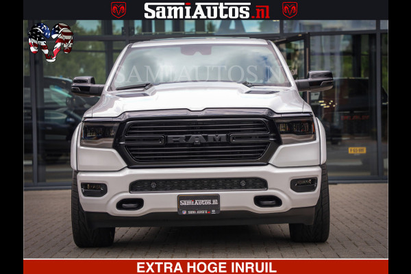 Dodge Ram 1500 Laramie Sport | V8 5,7 402 HP | Krachtige Hemi | Panorama Dak | 12' Scherm | Comfortabele Dubbele Cabine met Royale 5 Zitplaatsen | BPM vrij | Nu Leverbaar uit Voorraad | Voorraad Nr 2527-641273