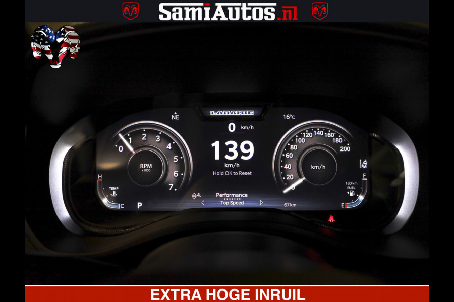 Dodge Ram 1500 GT EDITION HULK TRX PACK | 5.7 HEMI V8 402PK | VIRTUAL COCKPIT | HEAD-UP | ADAPTIVE CRUISE | 360 CAMERA | VOLLE UITVOERING  Comfortabele Dubbele Cabine met Royale 5 Zitplaatsen |