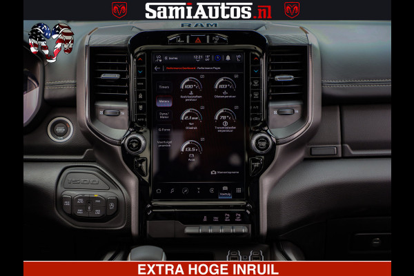Dodge Ram 1500 GT EDITION HULK TRX PACK | 5.7 HEMI V8 402PK | VIRTUAL COCKPIT | HEAD-UP | ADAPTIVE CRUISE | 360 CAMERA | VOLLE UITVOERING  Comfortabele Dubbele Cabine met Royale 5 Zitplaatsen |