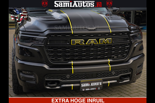 Dodge Ram 1500 Limited Night H.O 540HP 706Nm | Massage + Full Option | De Meest Luxe en Volle Pick-Up in zijn Klasse | Comfortabele Dubbele Cabine met Royale 5 Zitplaatsen | BPM vrij | Nu Leverbaar uit Voorraad | Voorraad Nr 2295 - 8559