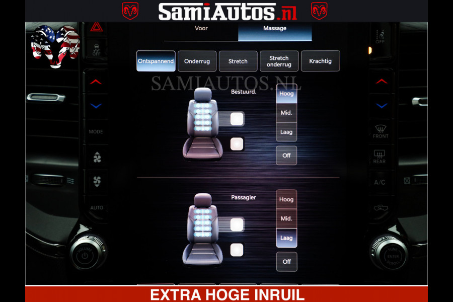 Dodge Ram 1500 Limited Night H.O 540HP 706Nm | Massage + Full Option | De Meest Luxe en Volle Pick-Up in zijn Klasse | Comfortabele Dubbele Cabine met Royale 5 Zitplaatsen | BPM vrij | Nu Leverbaar uit Voorraad | Voorraad Nr 2295 - 8559