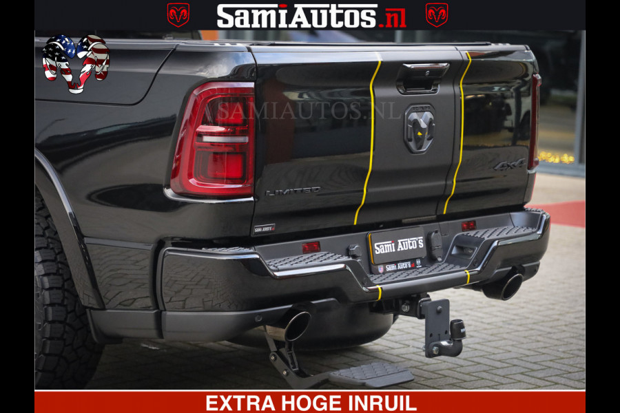 Dodge Ram 1500 Limited Night H.O 540HP 706Nm | Massage + Full Option | De Meest Luxe en Volle Pick-Up in zijn Klasse | Comfortabele Dubbele Cabine met Royale 5 Zitplaatsen | BPM vrij | Nu Leverbaar uit Voorraad | Voorraad Nr 2295 - 8559