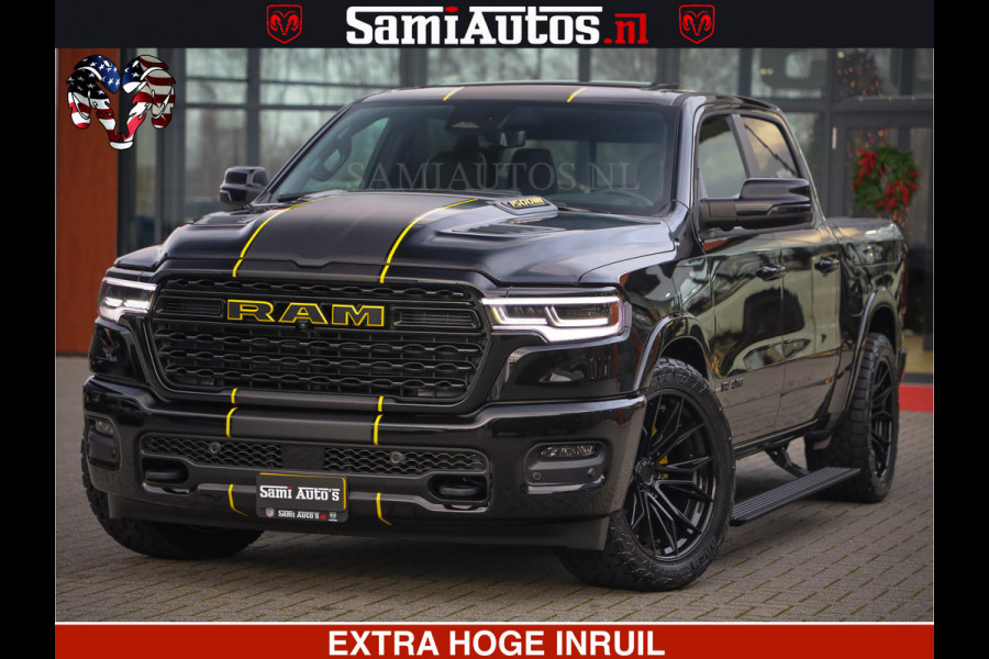 Dodge Ram 1500 Limited Night H.O 540HP 706Nm | Massage + Full Option | De Meest Luxe en Volle Pick-Up in zijn Klasse | Comfortabele Dubbele Cabine met Royale 5 Zitplaatsen | BPM vrij | Nu Leverbaar uit Voorraad | Voorraad Nr 2295 - 8559