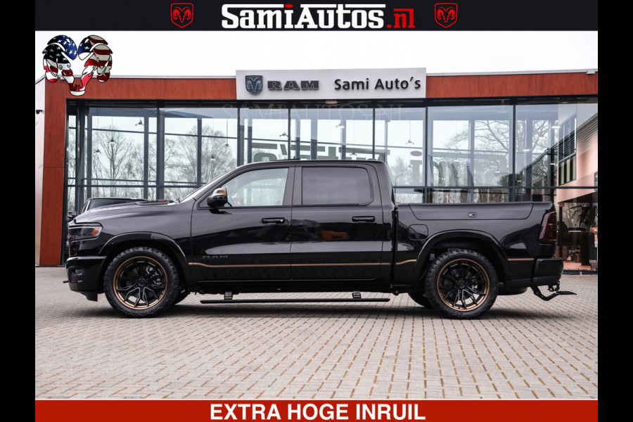 Dodge Ram 1500 Limited Night H.O 540HP 706Nm | Massage + Full Option | De Meest Luxe en Volle Pick-Up in zijn Klasse | Comfortabele Dubbele Cabine met Royale 5 Zitplaatsen | BPM vrij | Nu Leverbaar uit Voorraad | Voorraad Nr 2370 - 5411
