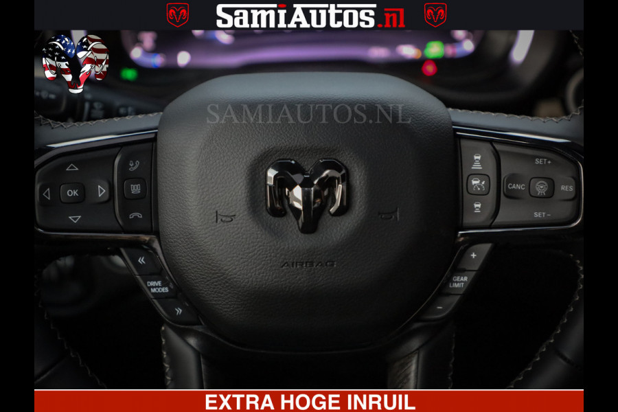 Dodge Ram 1500 Limited Night H.O 540HP 706Nm | Massage + Full Option | De Meest Luxe en Volle Pick-Up in zijn Klasse | Comfortabele Dubbele Cabine met Royale 5 Zitplaatsen | BPM vrij | Nu Leverbaar uit Voorraad | Voorraad Nr 2370 - 5411