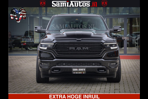 Dodge Ram 1500 LIMITED NIGHT | FEUL WHEELS | BOM VOL | 5.7 V8 4x4 | TOP STAAT | DUBBELE CABINE | MWK | XB9 | HUD | Deze RAM is momenteel in gebruik door ons. Gelieve ons te informeren indien u de pick-up wenst te bezichtigen.