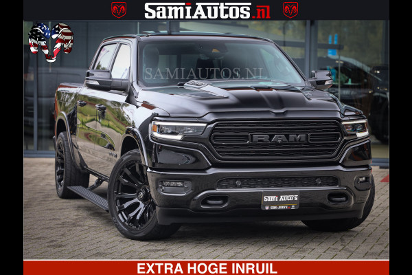 Dodge Ram 1500 LIMITED NIGHT | FEUL WHEELS | BOM VOL | 5.7 V8 4x4 | TOP STAAT | DUBBELE CABINE | MWK | XB9 | HUD | Deze RAM is momenteel in gebruik door ons. Gelieve ons te informeren indien u de pick-up wenst te bezichtigen.